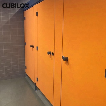 Cubilox Phenolic Board Toilet Partition European Style Toilet for School